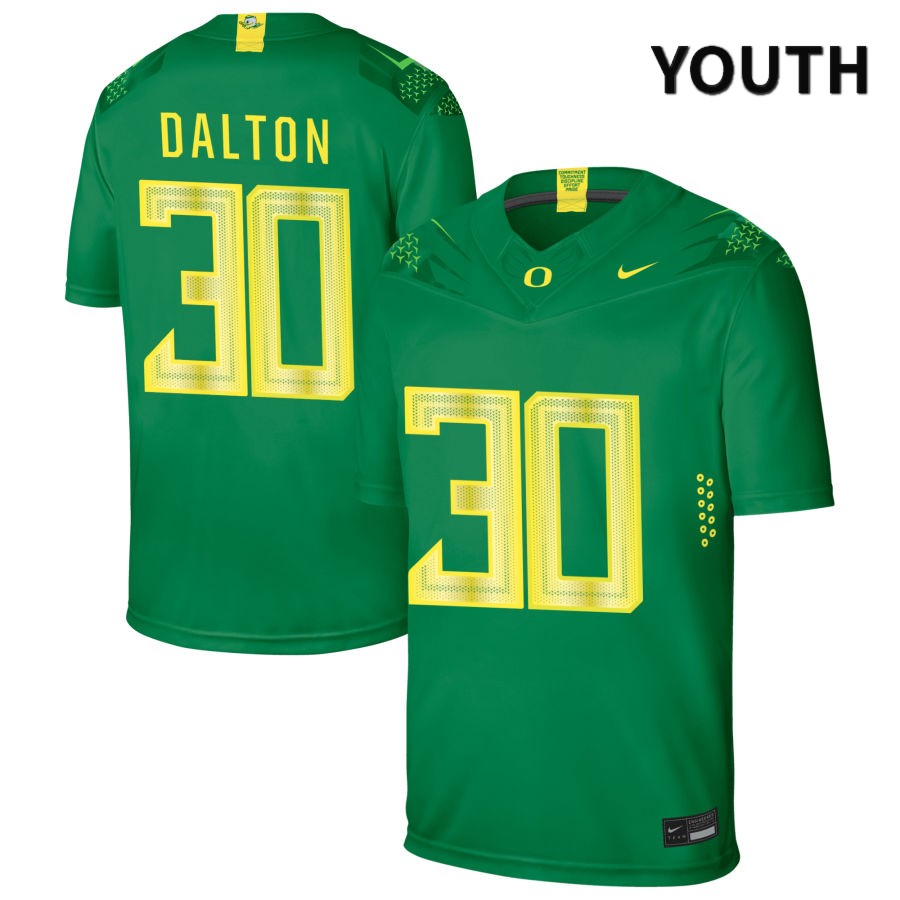 Oregon Ducks Youth #30 Donovan Dalton Football College Authentic Green NIL 2022 Nike Jersey BGW24O2C